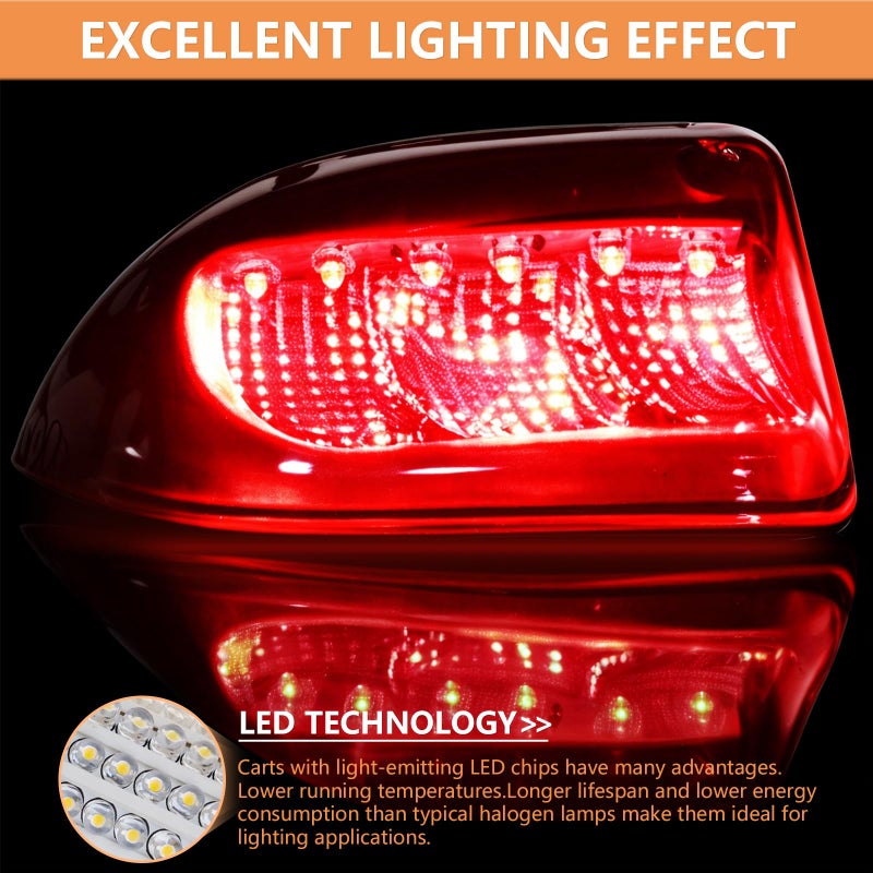 Drive-up Golf Cart LED Taillight for Club Car Precedent 2004-Up and Tempo 2018-Up Models Replacements 12V 3 Wires Rear Light Kit - Image 4